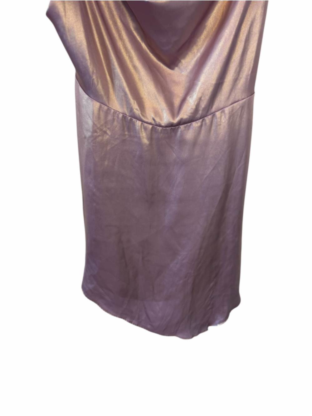 Urban Outfitters Mauve Satin Cowl Neck Mini Slip Dress Y2K Party Size XL - Picture 4 of 11